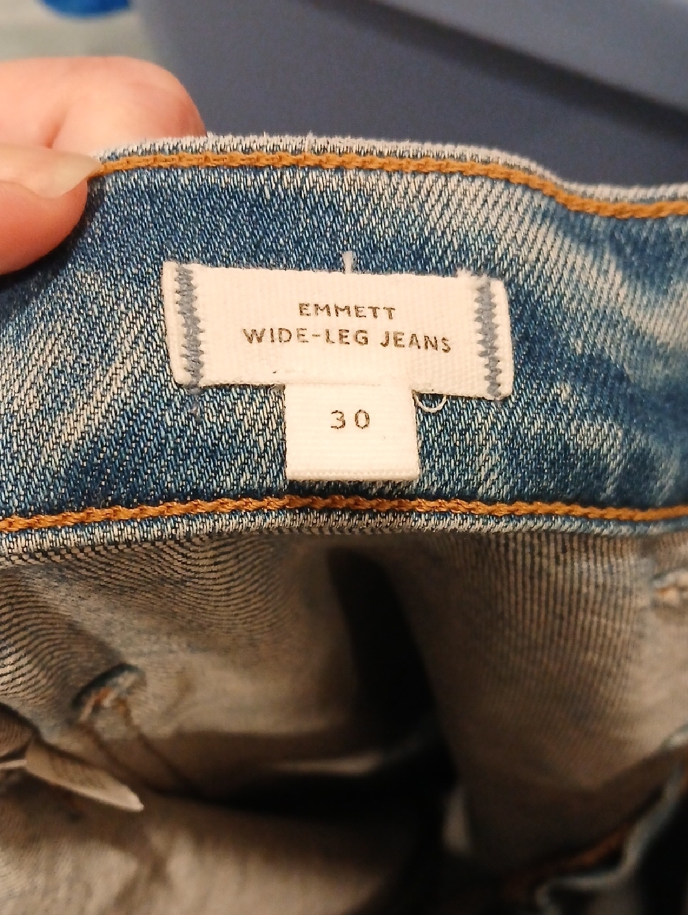 Madewell Emmet Wide Leg Jeans Patch Pocket Edition Atlin Wash Size 30 - Picture 6 of 8